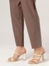 Janasya Women's Brown Pure Cotton Ethnic Motifs Printed A-line Kurta Set